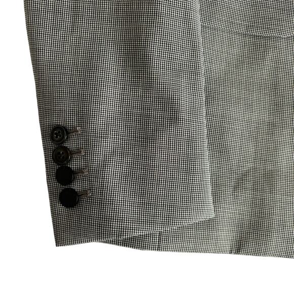 The Kooples Stars Flow Black & White Wool Slim Blazer Suit Jacket Men’s Size 48 - Picture 7 of 9